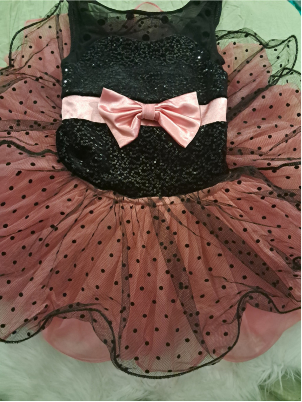 ROCKABILLY STAGE GLAM — WEISSMAN BLACK SEQUIN & POLKA DOT TUTU COSTUME